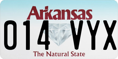 AR license plate 014VYX