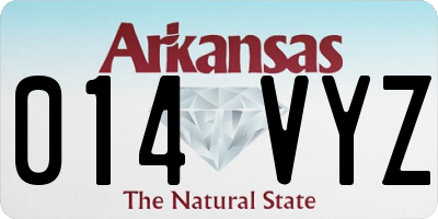AR license plate 014VYZ