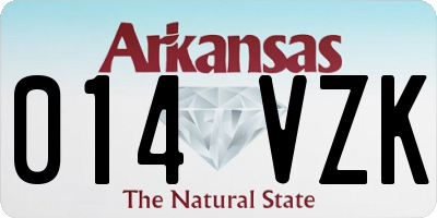 AR license plate 014VZK