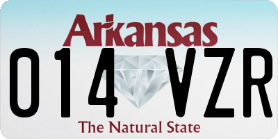 AR license plate 014VZR