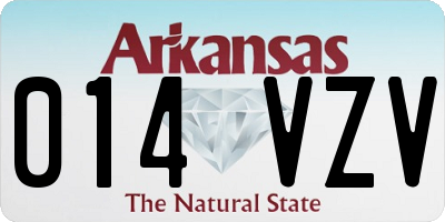 AR license plate 014VZV