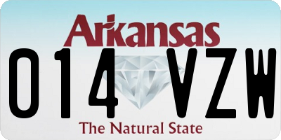 AR license plate 014VZW