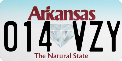 AR license plate 014VZY