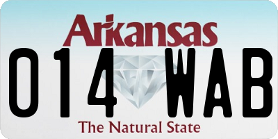 AR license plate 014WAB