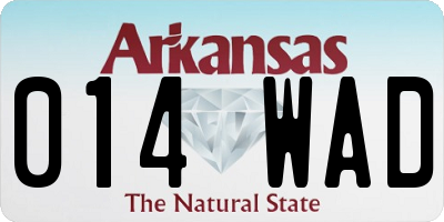 AR license plate 014WAD