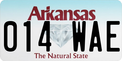 AR license plate 014WAE