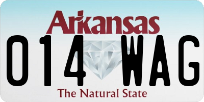 AR license plate 014WAG