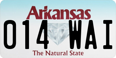 AR license plate 014WAI