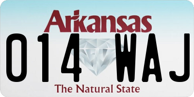 AR license plate 014WAJ