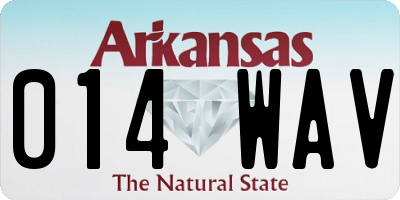 AR license plate 014WAV