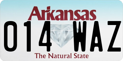 AR license plate 014WAZ