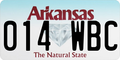 AR license plate 014WBC
