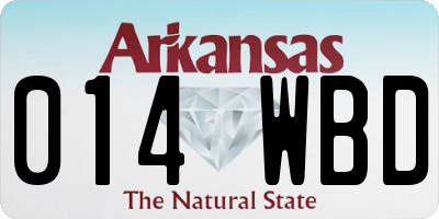 AR license plate 014WBD