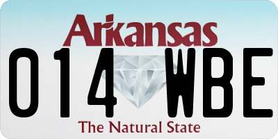 AR license plate 014WBE