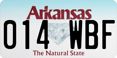 AR license plate 014WBF