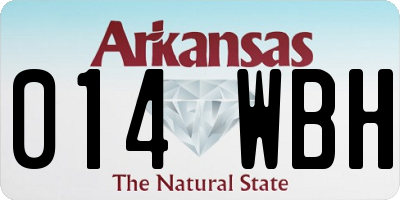 AR license plate 014WBH