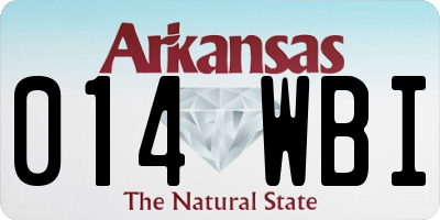 AR license plate 014WBI