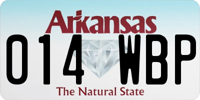 AR license plate 014WBP