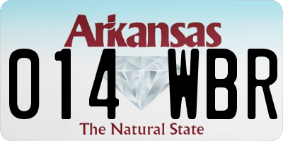 AR license plate 014WBR