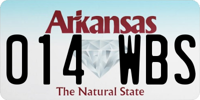 AR license plate 014WBS