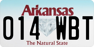 AR license plate 014WBT