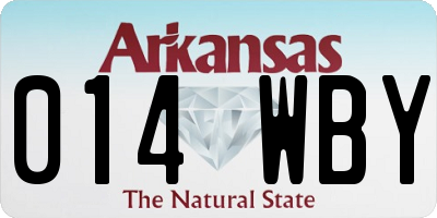 AR license plate 014WBY