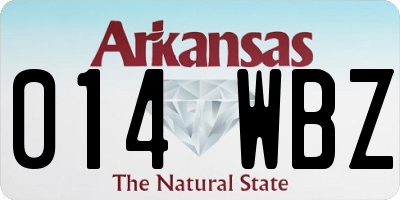 AR license plate 014WBZ