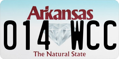 AR license plate 014WCC