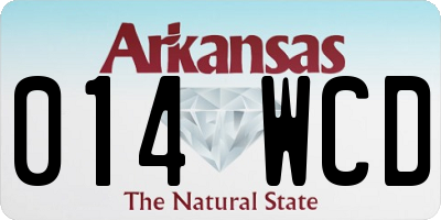 AR license plate 014WCD