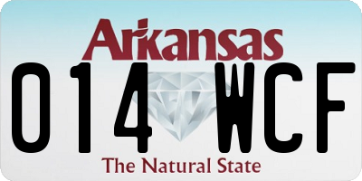 AR license plate 014WCF