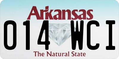 AR license plate 014WCI