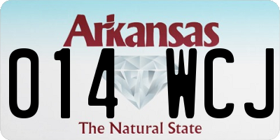 AR license plate 014WCJ
