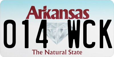 AR license plate 014WCK