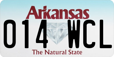 AR license plate 014WCL