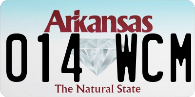 AR license plate 014WCM