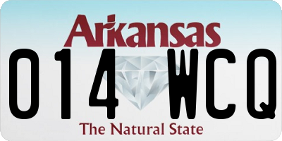 AR license plate 014WCQ
