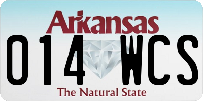 AR license plate 014WCS