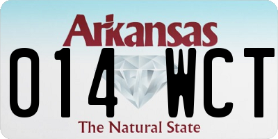 AR license plate 014WCT