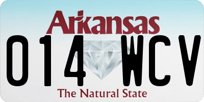 AR license plate 014WCV