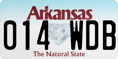 AR license plate 014WDB