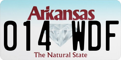 AR license plate 014WDF