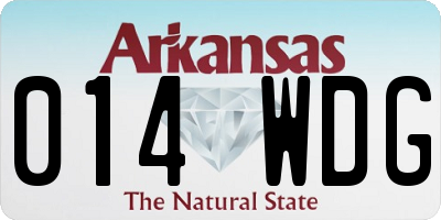 AR license plate 014WDG