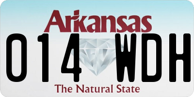 AR license plate 014WDH