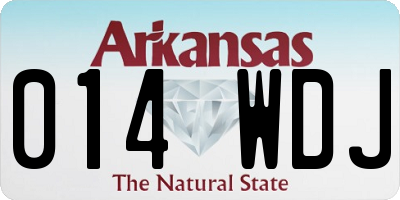 AR license plate 014WDJ