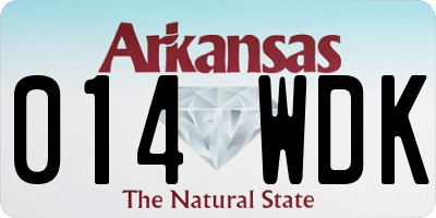 AR license plate 014WDK