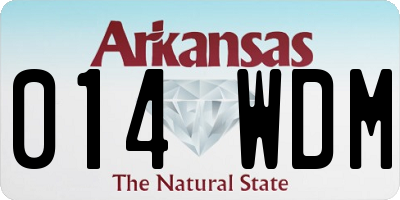 AR license plate 014WDM