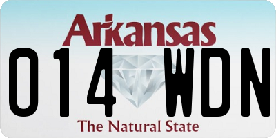 AR license plate 014WDN