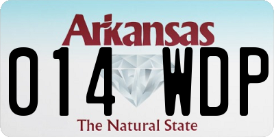 AR license plate 014WDP