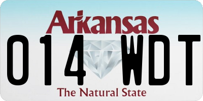 AR license plate 014WDT