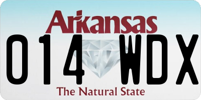 AR license plate 014WDX
